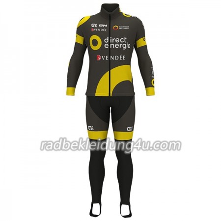 Set Langarmtrikot + Trägerhose Lange 2017 Direct Energie N001